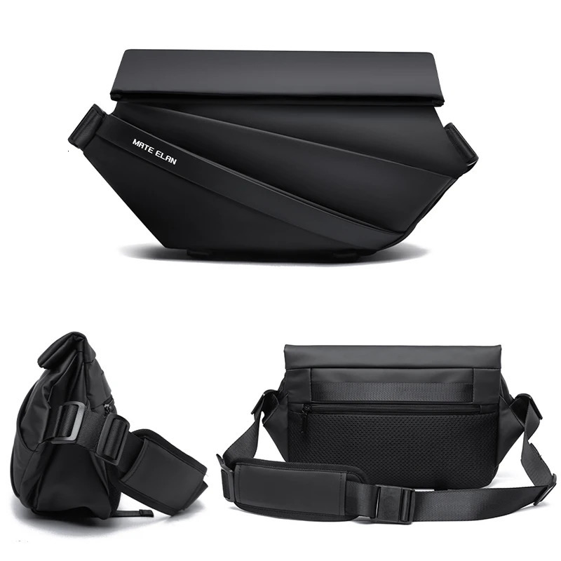 DHlanhai DHlanhai MOYYI Premium Crossbody with Magnetic Buckle Fashion Waterproof Sling Black Shoulder Bag for Men Travel Sport 241204