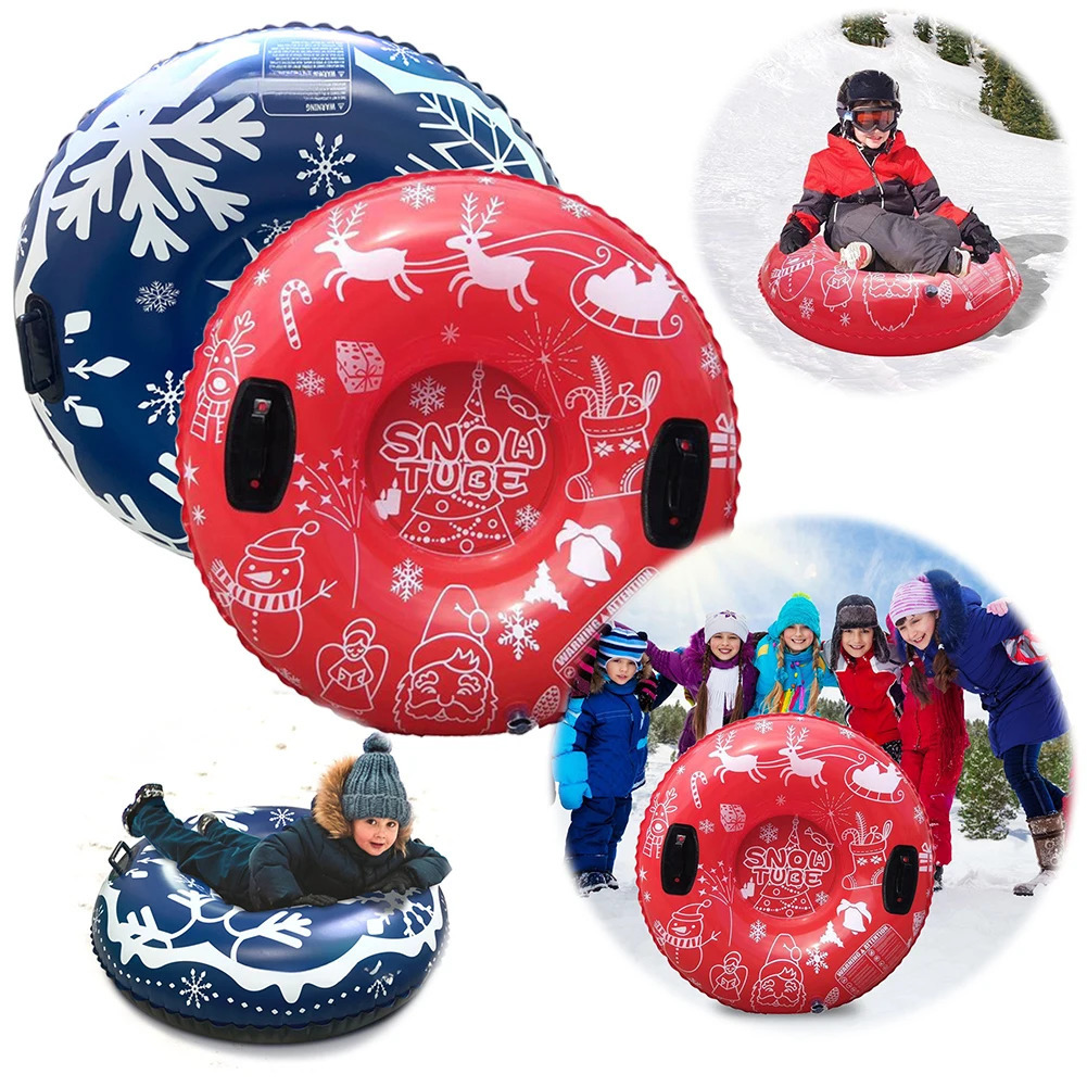 Snow Ski Ring Inflatable Skiing Tube For Kids Adults Heavy Duty Sleds And Winter Outdoor Toy 241114