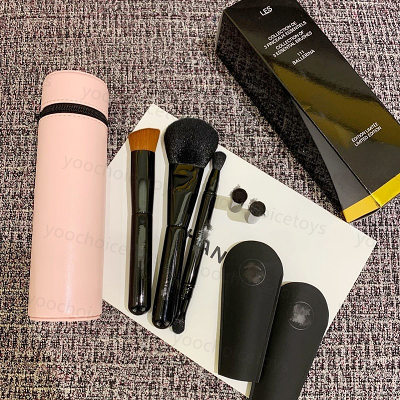 Makeup Brushes brush CC series 4 must-have 3PCS set powder blusher brush/dual-use foundation make-up brush/double head eye shadow Q240507