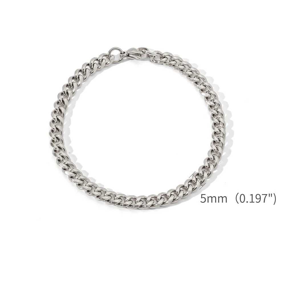 Gold Color Stainless Steel Cuban Chain Mens Bracelet Simple Retro Bracelet For Women Hip Hop Jewelry Trend Accessories GiftXJ241118