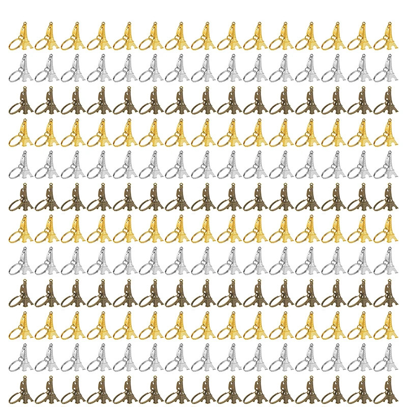 180Pcs Eiffel Tower keyring retro decoration French souvenir keyring 241115