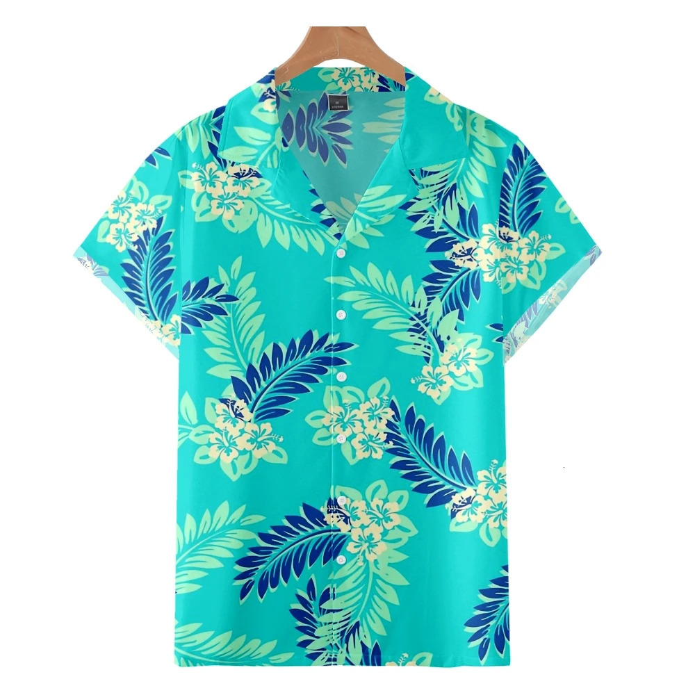 Summer Custom Po Face Shirt Short Sleeve Button Down Hawaiian the Gift for Men Beach Party Shir 240415