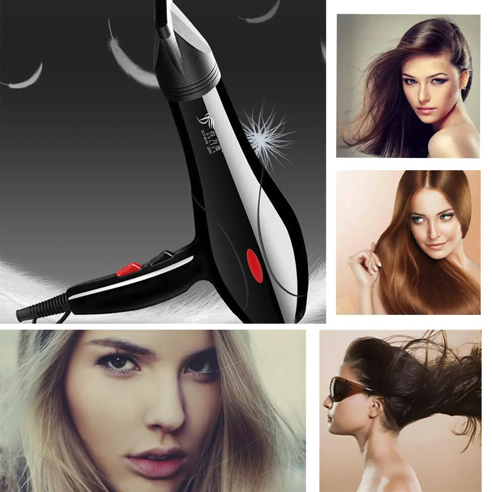 2200w Negative Ion Hair Dryer Professional Blue Light Anion Blow Dryer Salon Hair Styling Hairdryer 2 Speed 3 Heat Settings 240415