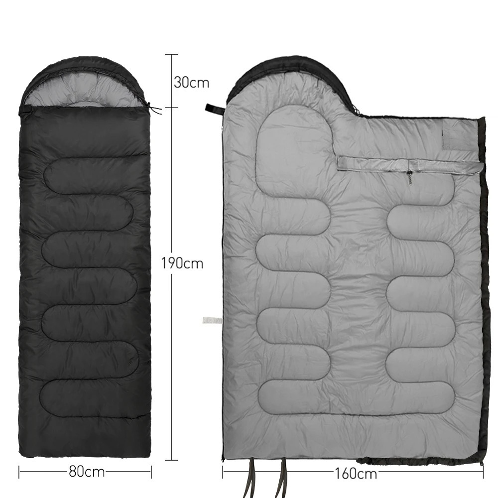 Camping Sleeping Bag Lightweight 4 Season Warm Envelope Backpacking Outdoor Mummy Cotton Winter 241114