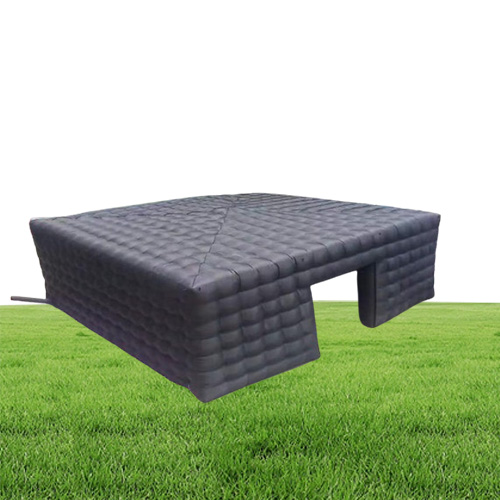 New arriver black 8x8x38m black cube tent inflatable cubic marquee house square party cinema building customized