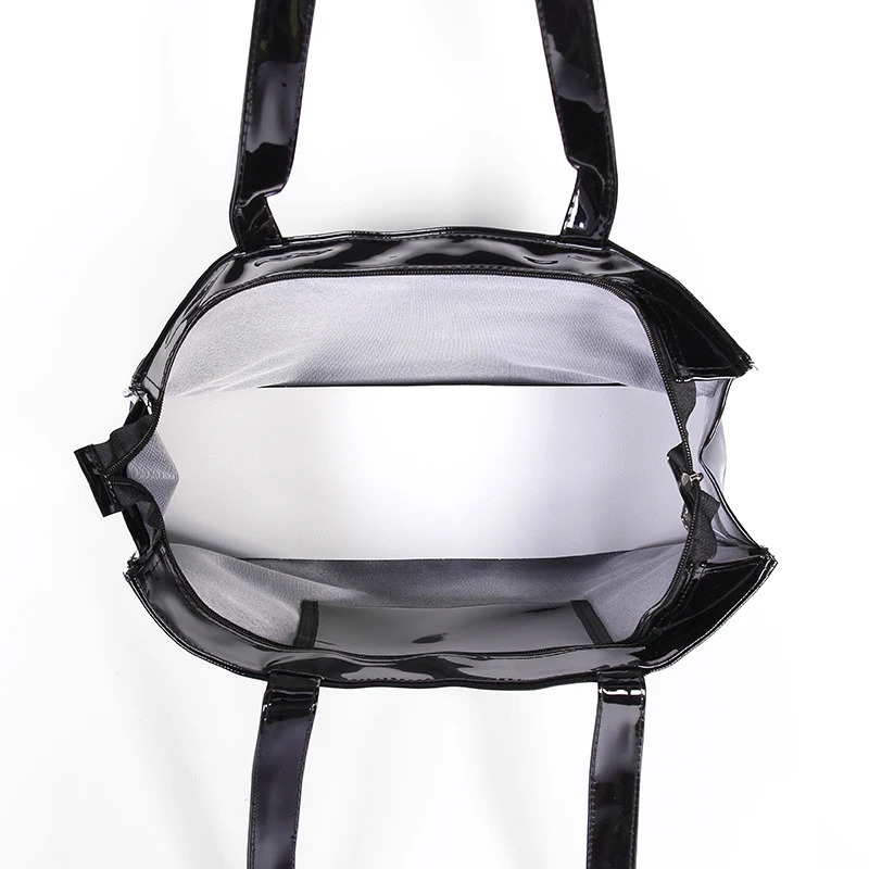 Horizontal Edition PVC Reusable Shopping Bag Eco-friendly London Lady Shopper Bag Large Capacity Waterproof Handbag Shoulder Bag R250327