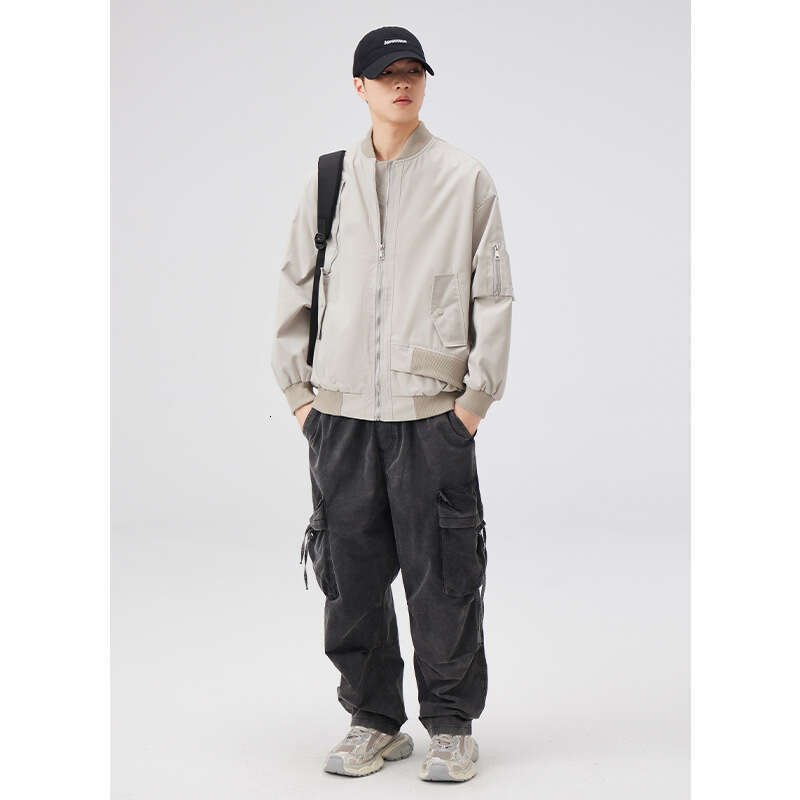 Yizhi American Pilot Jacket, Men's Autumn New Style Trendy Brand Casual Premium Baseball Jacket