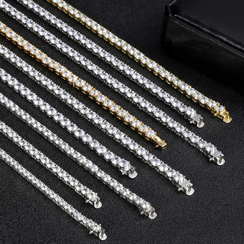 Fine Jewelry Hip Hop Sterg Sier VVS Moissanite Dia Cluster Iced Out Tennis Chain Bracelet Necklace For Men Women