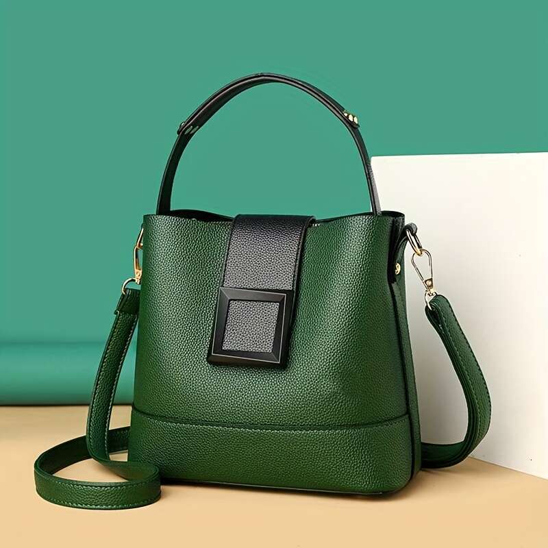 Chic Womens Bucket Bag Stylish Top Handle, Comfortable Shoulder Strap, Fashion-forward Design - Timeless Minimalist Style for the Modern Woman