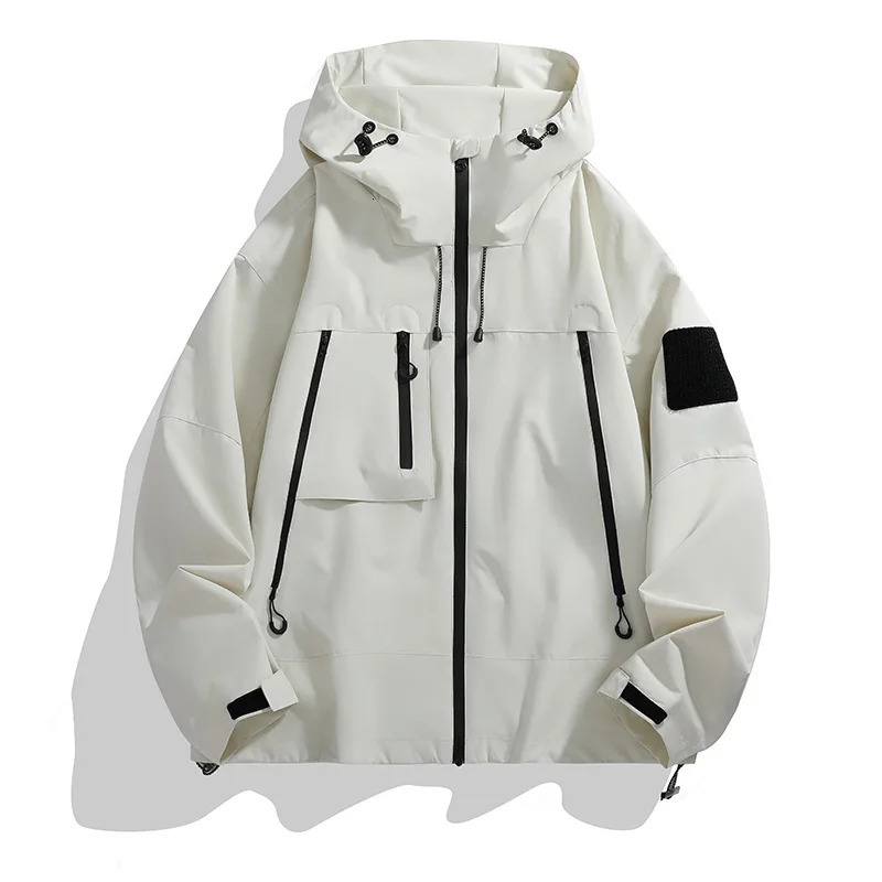 Fashion Color Splicing Thin Charge Jacket Windproof Waterproof Men Women Outerwear Spring Autumn Outdoor Basic Coats Clothes 241114
