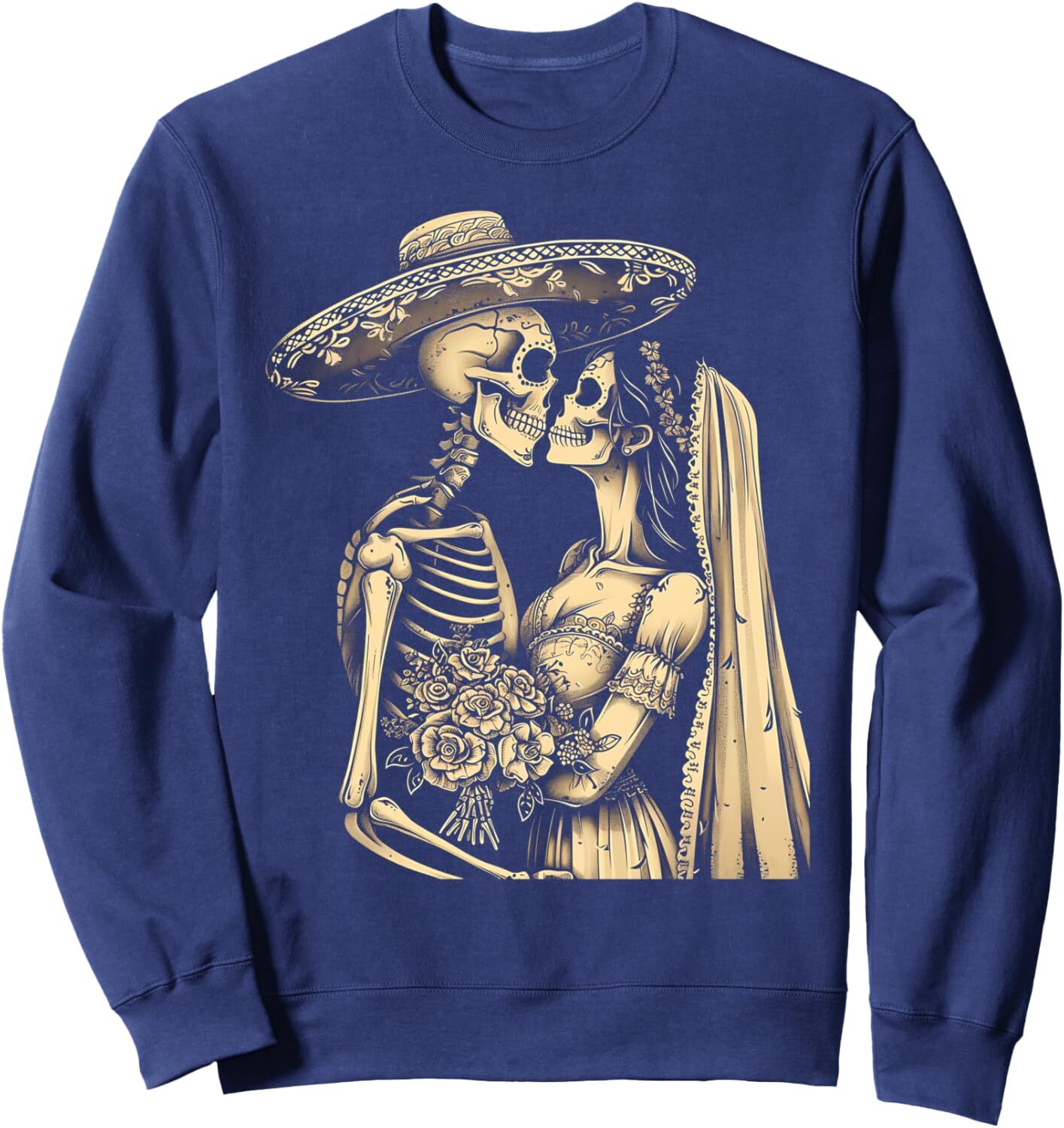 Long Sleeve Shirts for Men sweatshirt Dia De Muertos Sugar Skull Couple Skeleton Bride Wedding Sweatshirt T shirt Tee Streetwear Casual tops clothes f