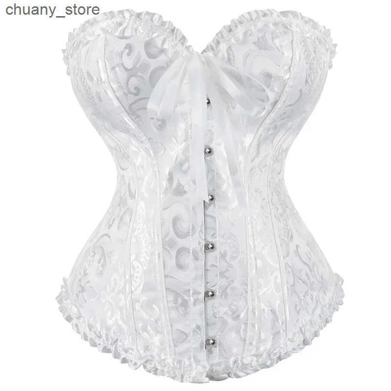 Belts Women Vintage Overbust Corset Tops Gothic Victorian Lace-up Boned Bustier Shapewear Slimming Waist Shaping Korset L240910