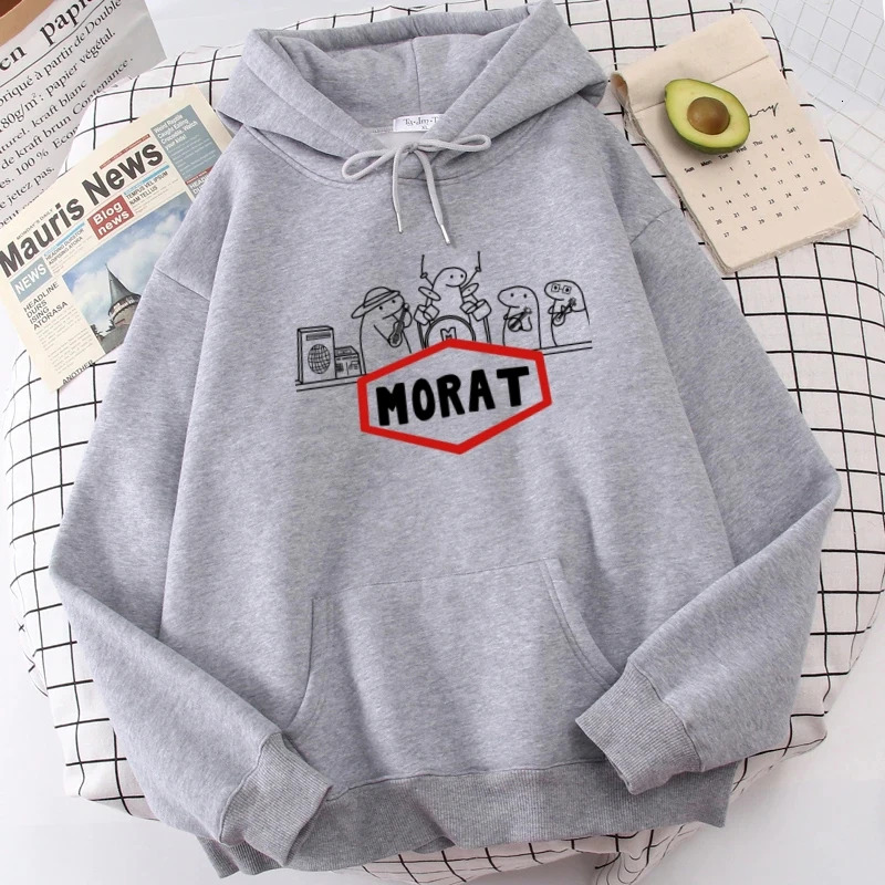 Designer's new Morat hooded sweatshirt Haruku hooded sweatshirt for women Ullsang cute autumn sportswear hooded sweatshirt long sleeved wool swea
