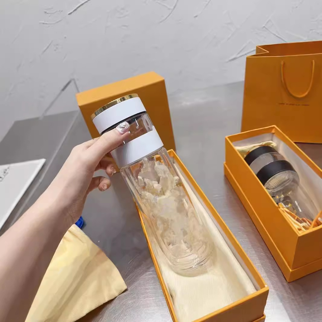 Designer Tumblers V Thickened Double-Layer Tea Separation 500ml Glass Cup Business Gifts With Box Christmas gift