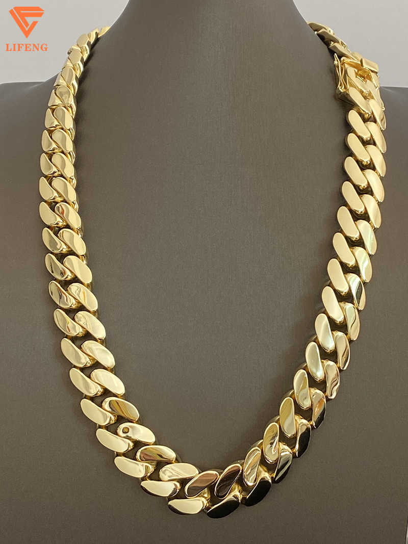 Sier Custom Design k Gold Plated Miami Cuban Chain Necklace For Men And Women