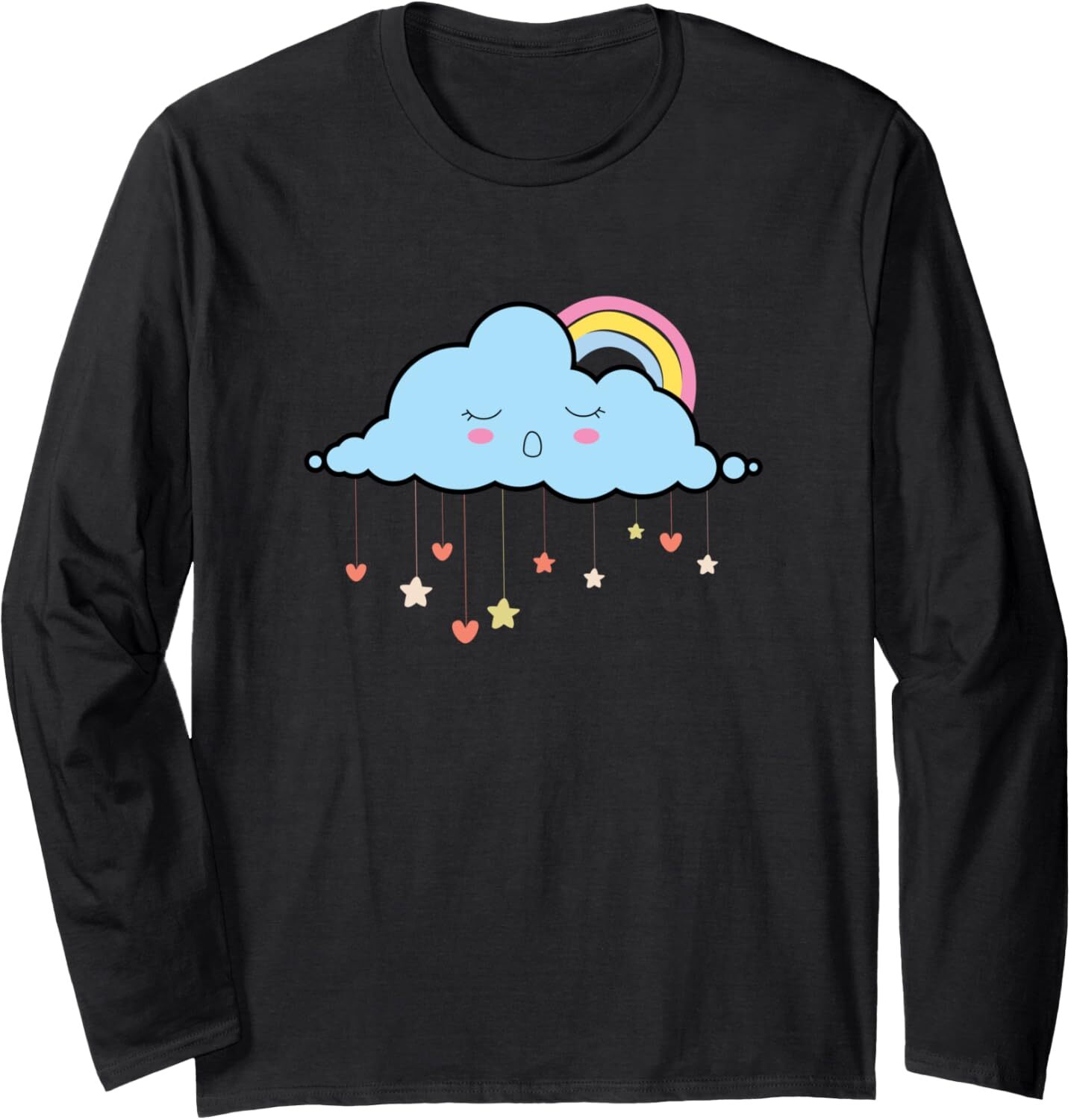 Long Sleeve Shirts for Men sweatshirt Cloud Sunny Sky Rainbow Clouding IT Computing Funny Long Sleeve Tee Streetwear Casual tops clothes cool