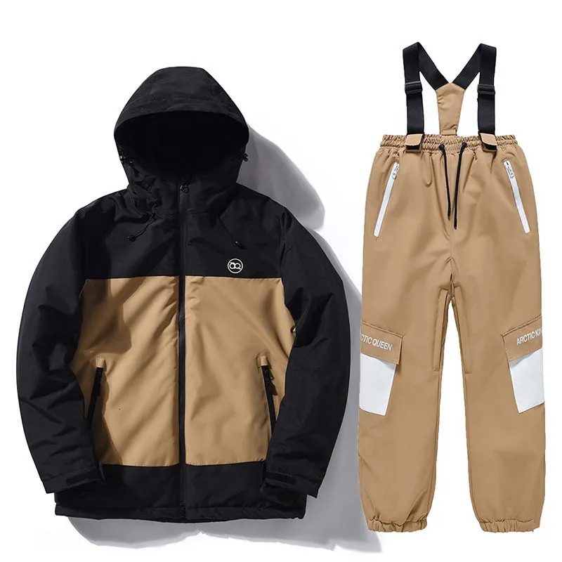 2025 Winter Snow Sports New Woman Skiing Suits Windproof Waterproof Hooded Zipper Ski Sets Polyester Outdoor Breathable Suites