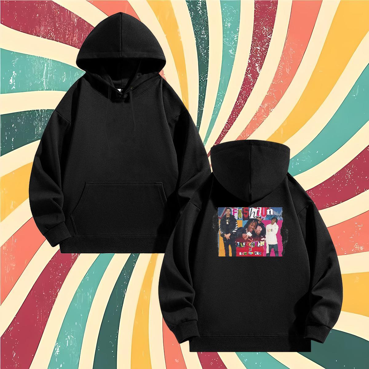 2024 Autumn Winter Man Hoodie Plus Size Cartoon High Quality Hoodie Pullover Top Hoodie Street Casual 350g Cotton Hooded Collar Long Sleeve