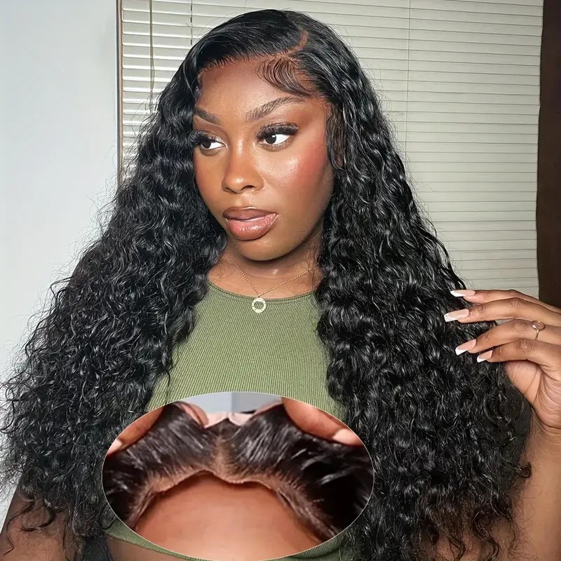 Fashion front lace lace synthetic headpiece African hot selling small winding tube fluffy curly hair wig