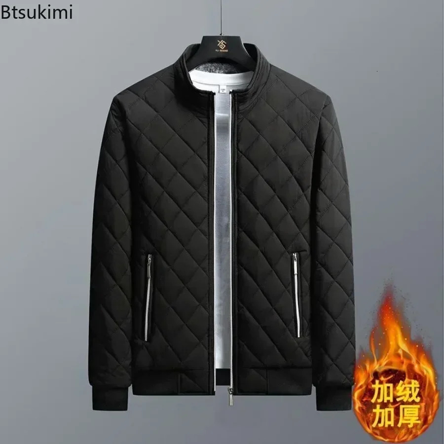 Mens Thick Warm Bomber Jacket Coats Autumn Winter Fleece Lined Casual for Men Slim Fit Clothing Parkas 5XL 241115