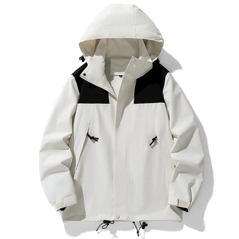 Fashion Color Splicing Thin Charge Jacket Windproof Waterproof Men Women Outerwear Spring Autumn Outdoor Basic Coats Clothes 241114