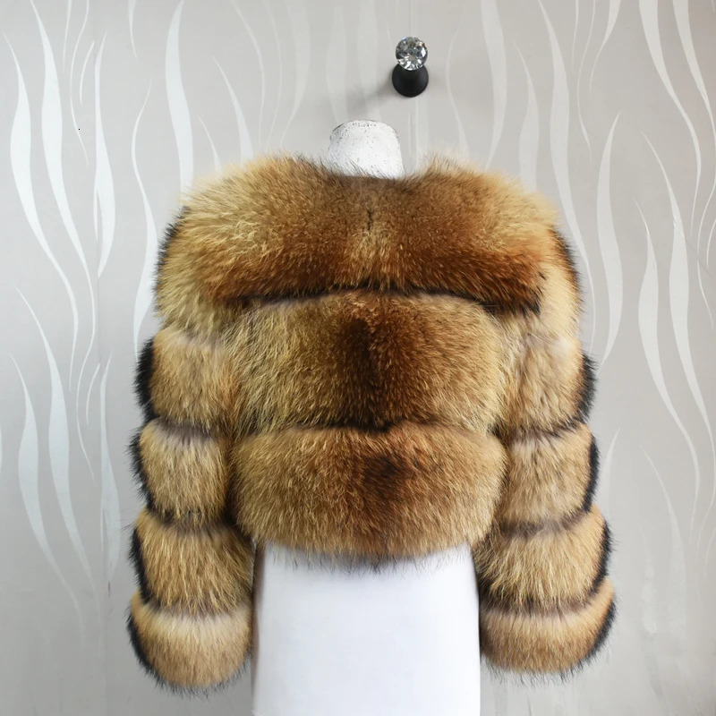 Winter Natural Fur Coat Short Section Warm Thickening Real Jacket Fashion Slim Women 241115