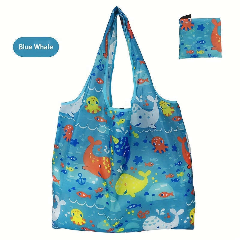 Leopard Print Large Capacity Foldable Tote - High-Quality Polyester, Reusable Grocery Shopping Bag with 44.09LB Capacity, Perfect for Clothes Storage,