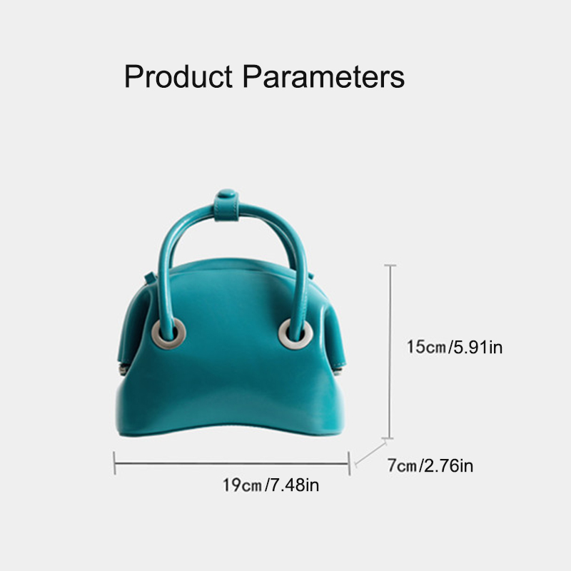 Women's Genuine Leather Handbag - Retro Fashion Cowhide Clip Catfish Bag for Spring & Summer