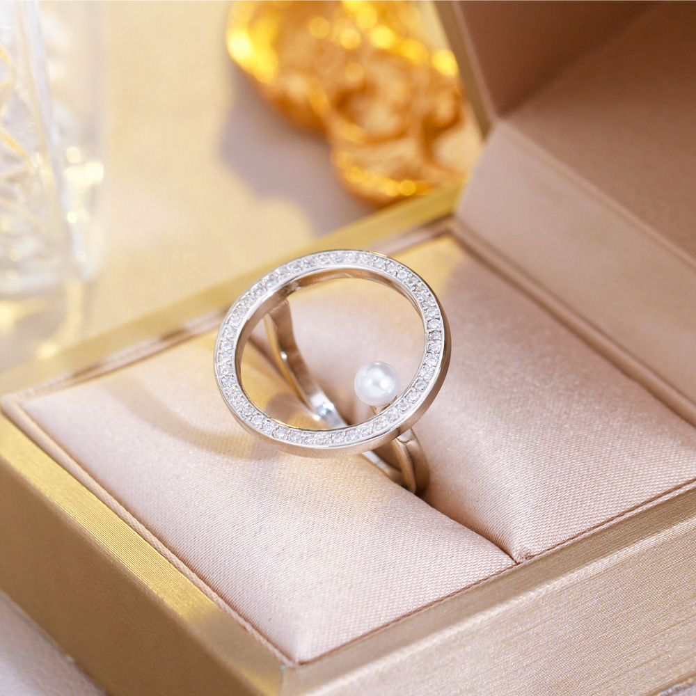 Elegant Wedding Rings Simple Fashion Jewelry Ins Top Sell Pave White Sapphire CZ Diamond 925 Silver Fill Party Eternity Women Open Circle Ring For Lov