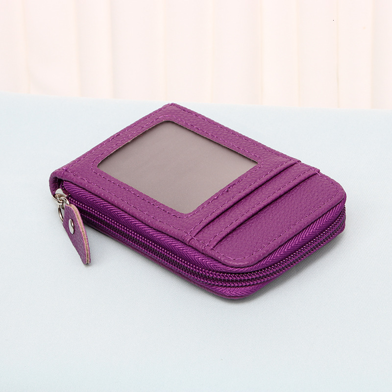 Designer's New Organ Bag Korean Version Portable Women's Short Bank Cover Business Card Clip Zipper Vertical Handbag
