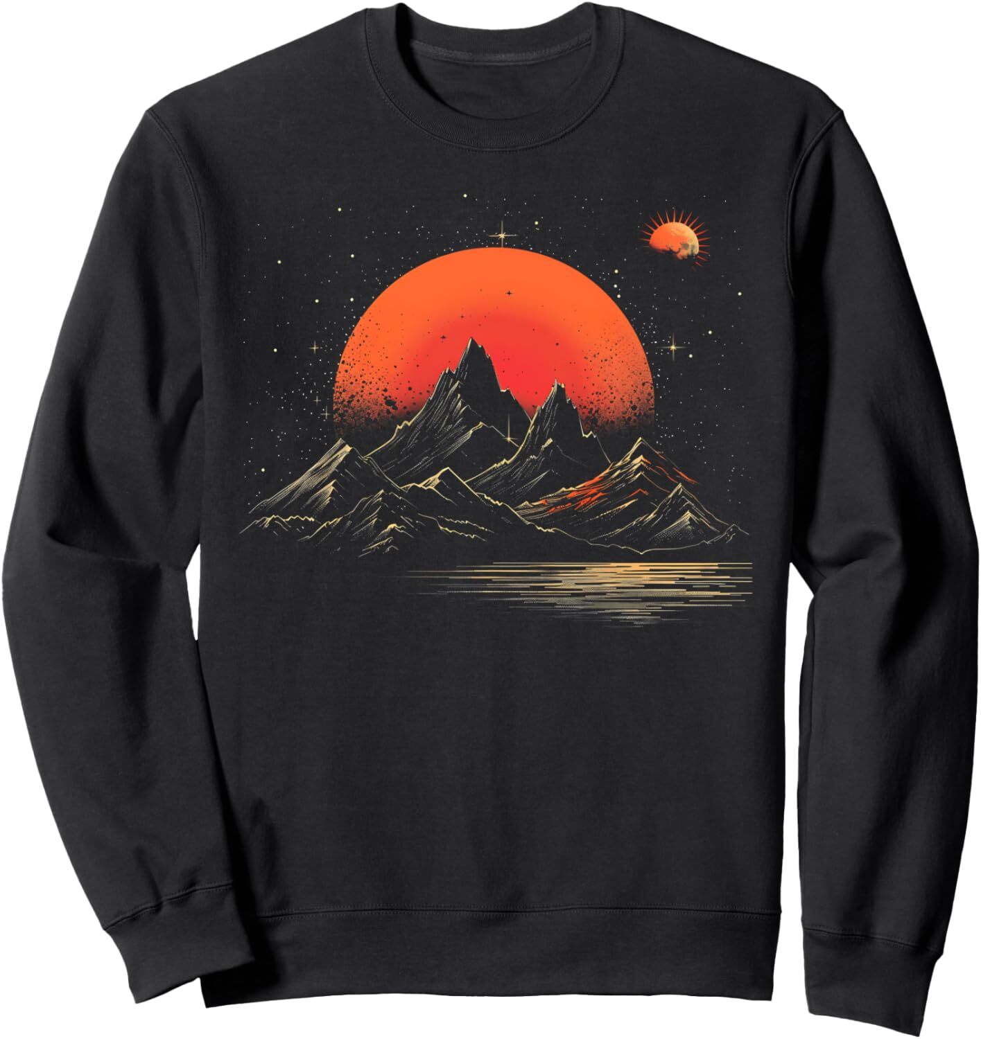 Long Sleeve Shirts for Men sweatshirt Mountain Hiking Sunset Nature Lover Graphic Design Sweatshirt T shirt Tee Streetwear Casual tops clothes