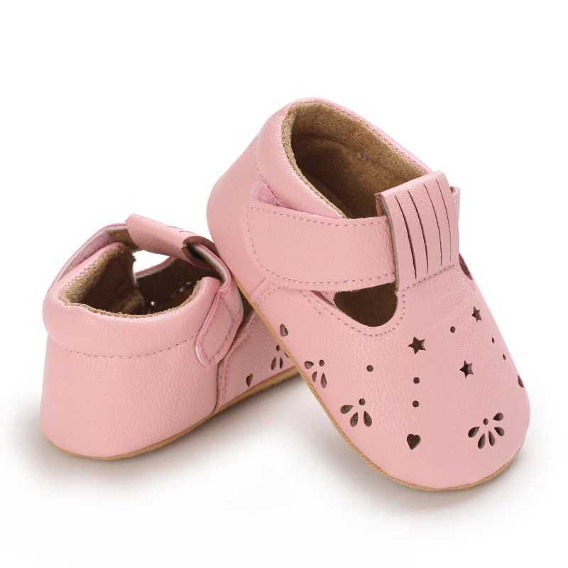 New Pink Baby Girl First Step Shoes Baby Moccasins Soft Bottom Rubber Anti slip Preschool First Step Walker Baby Boots Girl Sh W241114