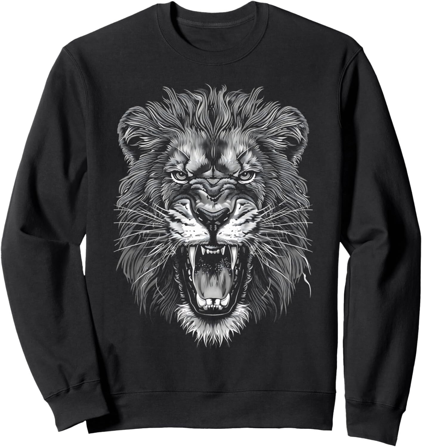 Long Sleeve Shirts for Men sweatshirt Lion Roaring Wildlife Animal Lover Graphic Graphic Tees Sweatshirt T shirt Tee Streetwear Casual tops clothes