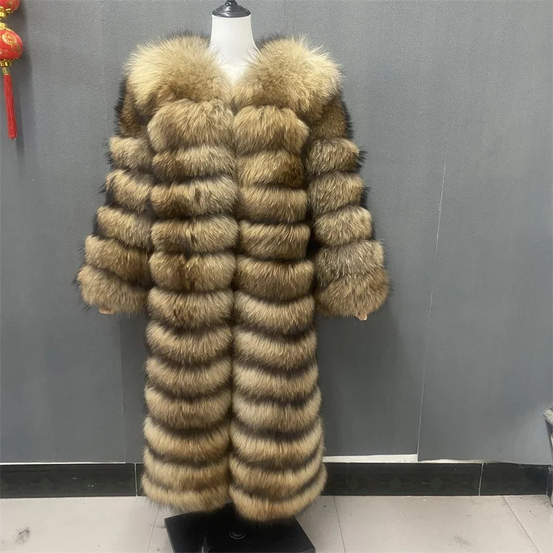 Natural Fur Silver Coat Womens Short Winter Beautiful 100 Real Red Genuine Leather Keep Warm Fashion 241115