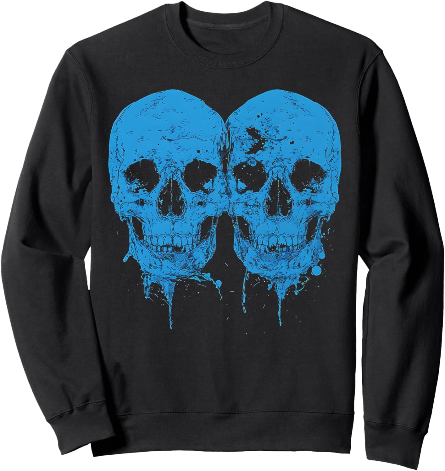 Long Sleeve Shirts for Men sweatshirt Skull Halloween Costume Party Spooky Skeletons Drip Graphic Sweatshirt T shirt Tee Streetwear Casual tops clothe