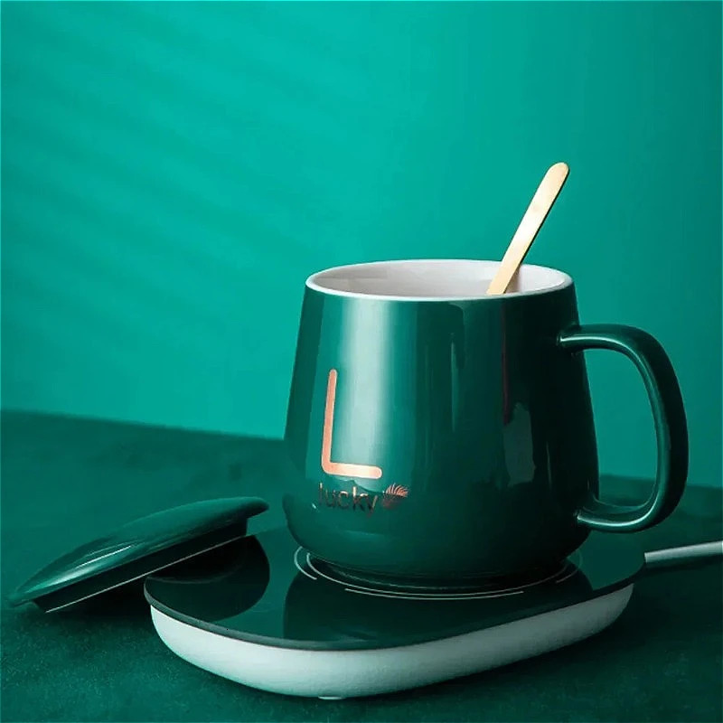 Constant Temperature Cup Creative Heating Coffee Mug Warmer Smart Vacuum 55 Explosion Proof Heater Gift Set for Home Office w241115
