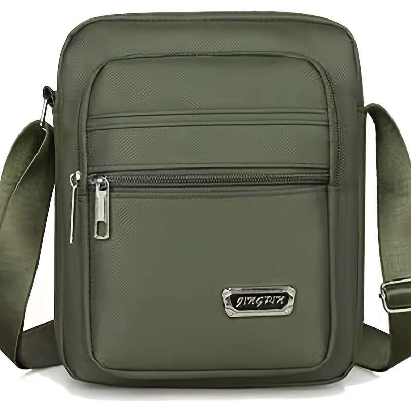 Large Capacity Multi-Layer Waterproof Cross Body Bag Spacious, Stylish, Practical Men Women - Ideal for Business, Travel, and Daily Use with Random Pu