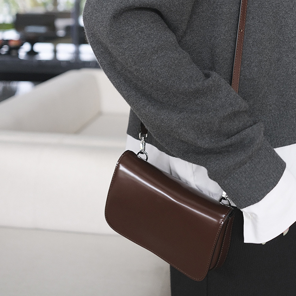 Niche Design Genuine Square Women's Small Soft Leather Fashion Crossbody Bags For Outdoor dddmymoon