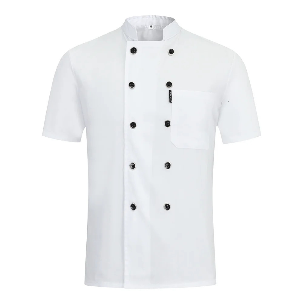 3 colors high quality Double breasted Chef uniform Restaurant el kitchen Catering jackets cooking Cafe workwear chef clothes 240412