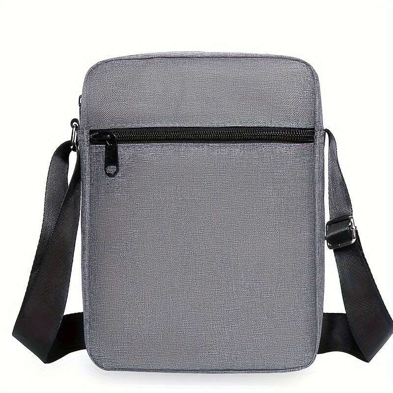 Men's casual nylon bag waterproof crossbody adjustable shoulder strap, daily commuting messenger contrasting sequin details - durable small bag, 