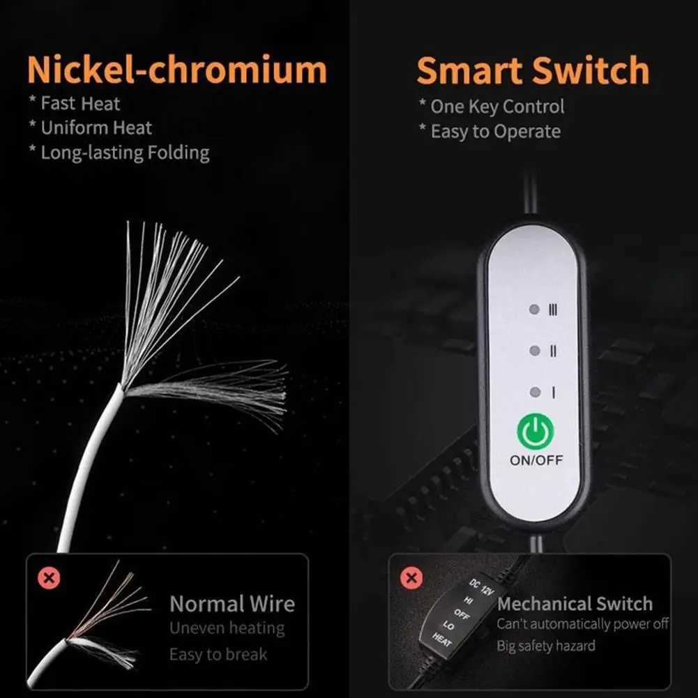 Dog Car Seat Covers Winter Heated Car Seat Cover Set Universal Auto Seat Warmer Cushion Protector with Cloak Cover Pads 1/2pcs Seat Warmer z241115