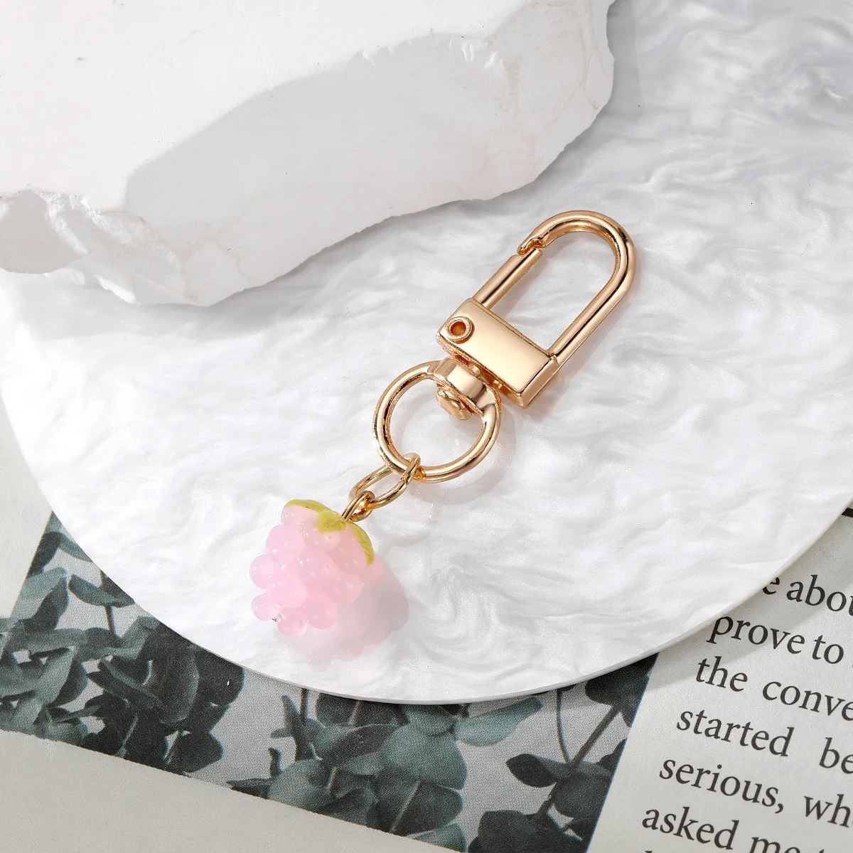 20 Fun Cartoon Simulation Food Fruits Strawberries Keychains Watermelon Cherry Pendants Decorative Keyrings 241115