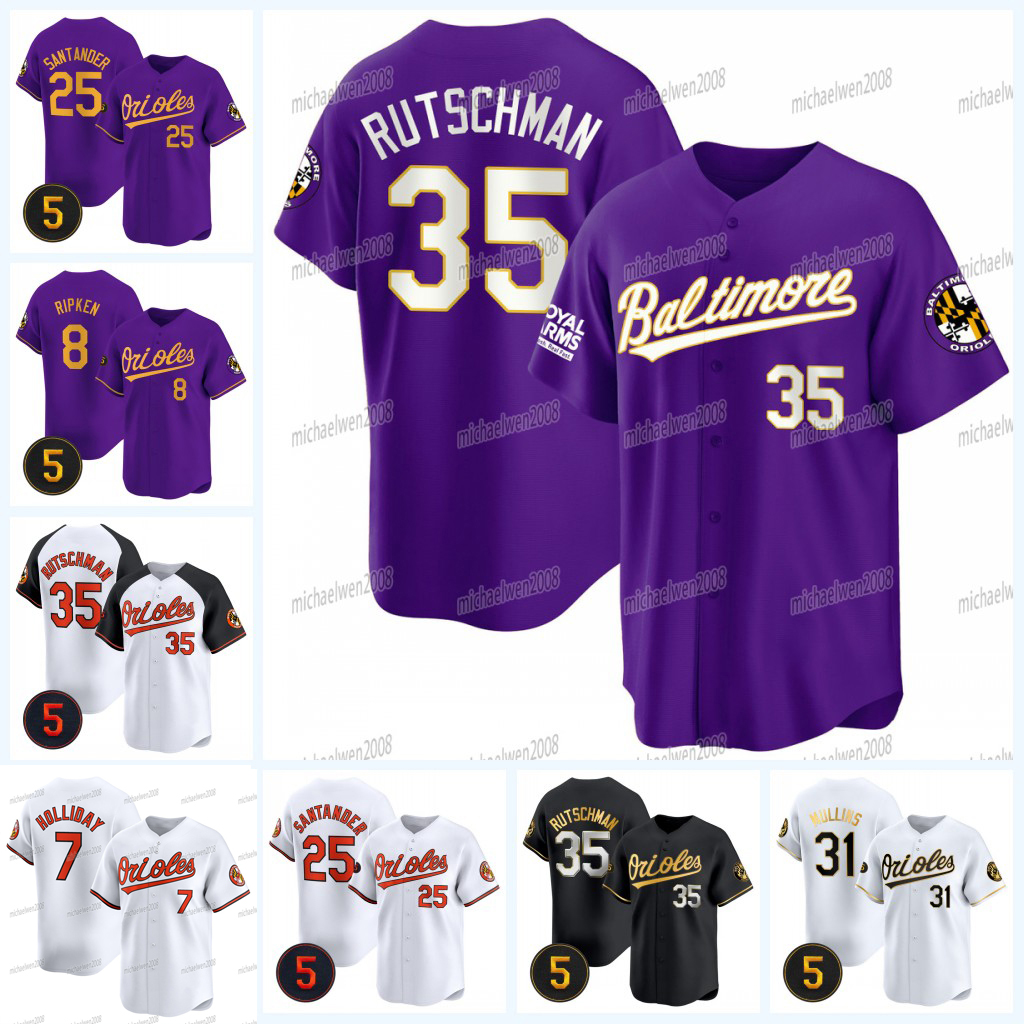 35 Adley Rutschman Jackson Holliday 2024 Orioles Jersey Gunnar Henderson Westburg Cal Ripken Jr. Bautista Corbin Burnes Santander Mullins Mountcastle Baltimores