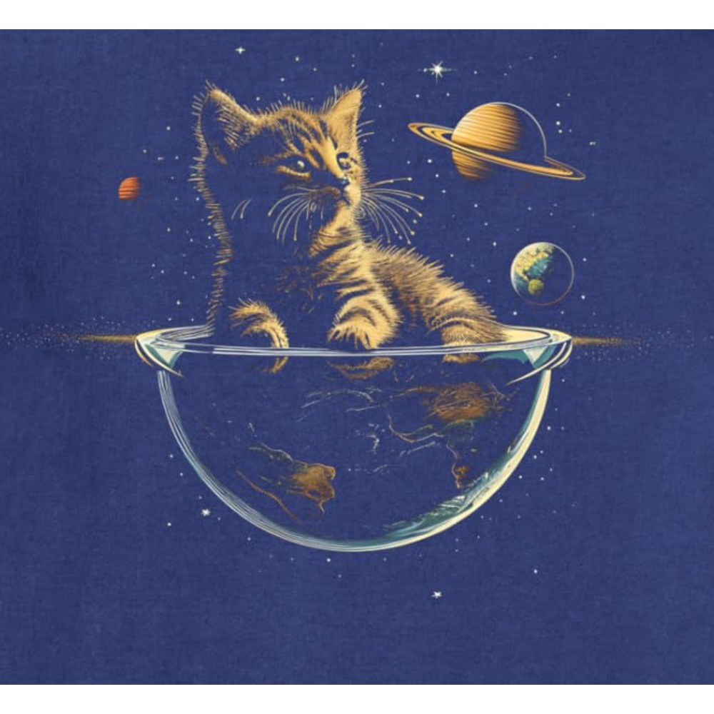 Long Sleeve Shirts for Men sweatshirt Cat Kitten Planet Galaxy Universe Astronomy Solar Graphic Sweatshirt T shirt Tee Streetwear Casual tops clothes 