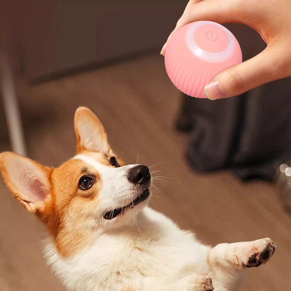 USB Rechargeable Electronic Interactive Pet Toy Pet Ball Toy Self Moving Motion Activated Ball Pet Supplies