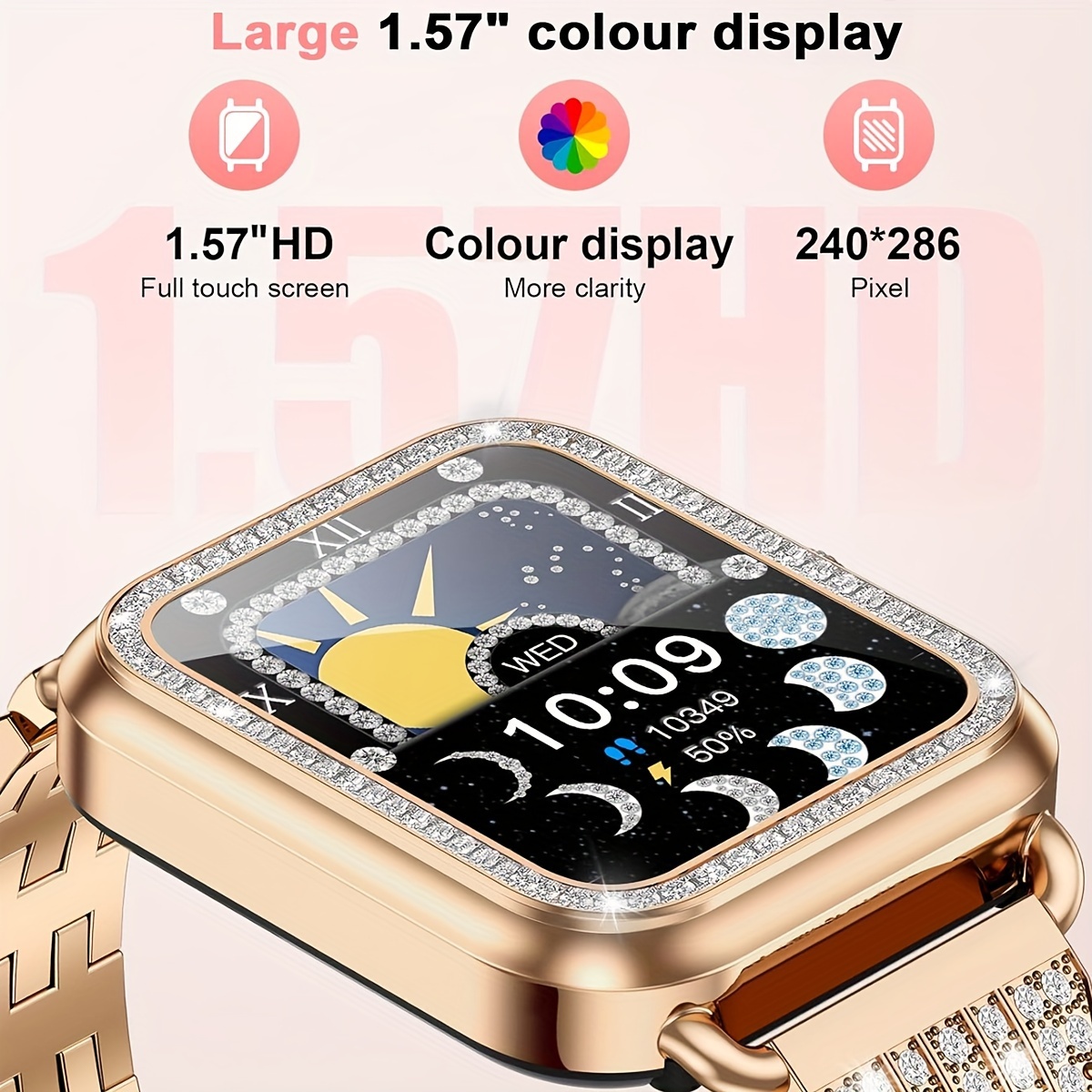 Women's Luxury Smartwatch with 1.57" HD Display - Elegant Design & Advanced Features