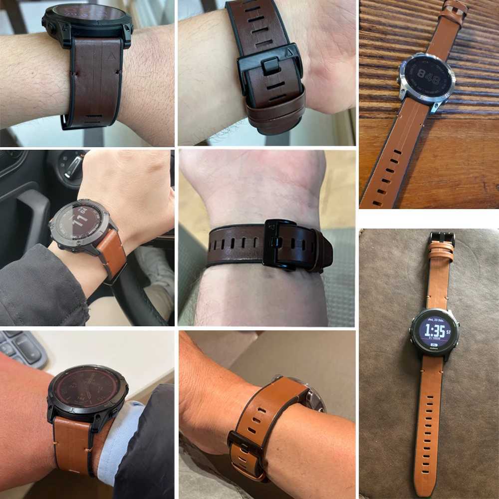 26mm QuickFit Leather Silicone Strap for Gin Fenix 8 E 7 7X 6 6X Pro 5 5XPlus Epix Gen 2/Enduro 3/965 Wah Band Bracelet M241115