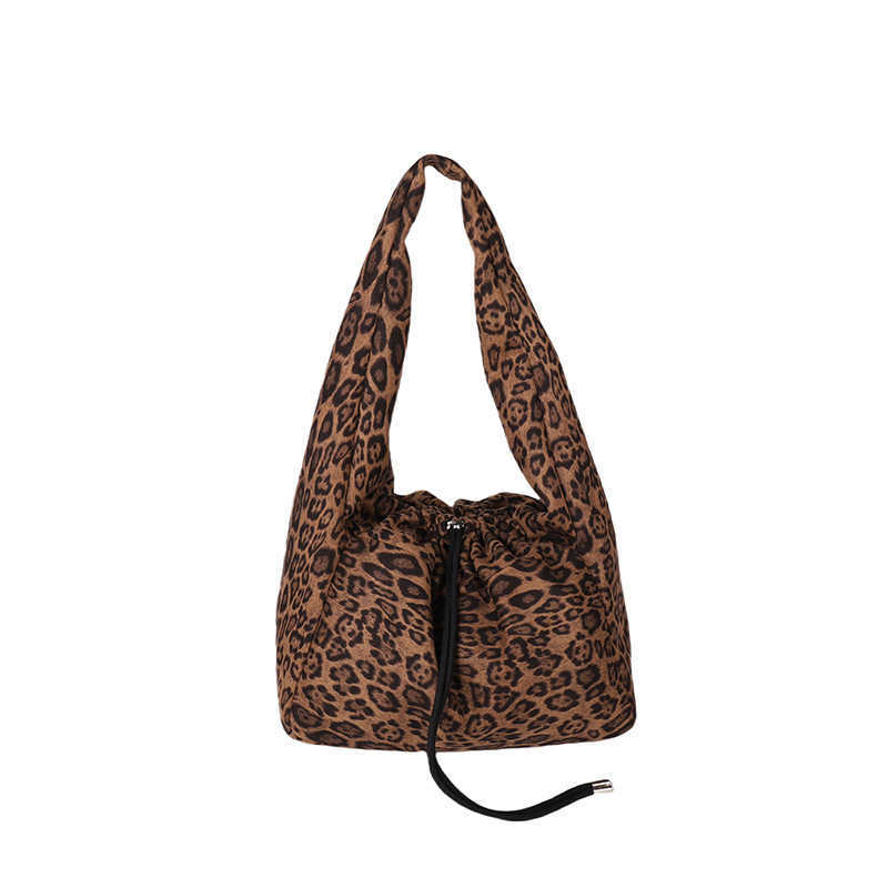 Autumn And Winter Leopard Print Large Capacity Bag For Women Tote Bag Casual Shoulder And Armpit Crossbody Bag