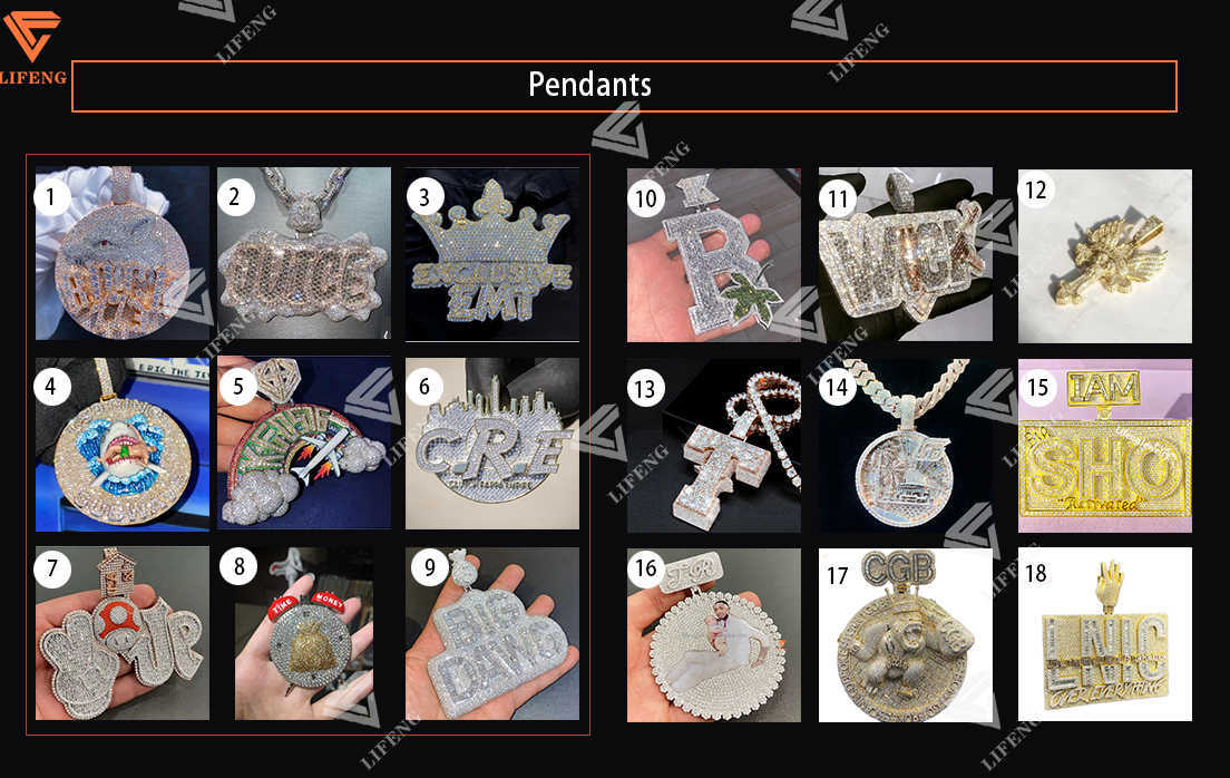 Sterling Silver 925 Fine Luxury Jewelry name Pendants VVS Moissanite Hip Hop Iced Out Custom letter Pendant