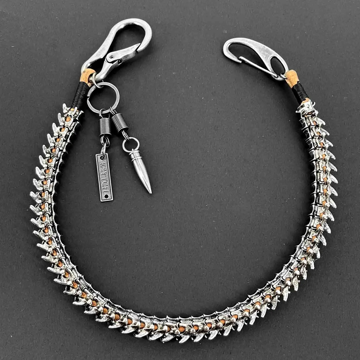 Sturdy punk rocker arm bicycle jeans pants chain stud keychain mens wallet chain 241115